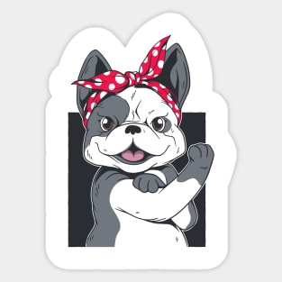 FRENCH BULLDOG GIRL Sticker